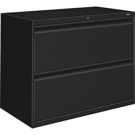 Hon HON 882LP, 800 SERIES TWO-DRAWER LATERAL FILE, 36W X 19.25D X 28.38H, BLACK HON882LP